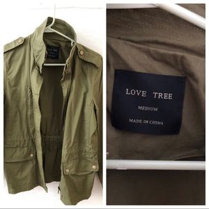 Green military jacket